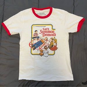 Black Matter - S - Let’s Summon Demons Graphic Ringer Tee